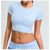 Camiseta corta de manga corta para mujer, camiseta de yoga, camiseta de entrenamiento físico - details 8