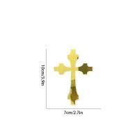 Adornos acrílicos de cruz dorada, 5 uds., Dios bendiga la fiesta, suministros para hornear, decoración de pasteles - details 2