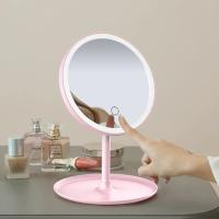 Espejo de maquillaje con luz LED blanca, Base de almacenamiento desmontable, 3 modos, Cable USB, regalo - details 9