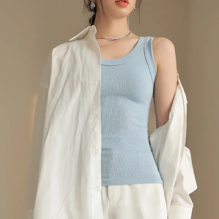 Camisola de Diseño Sólido de Primavera-Verano Cuello Redondo Unisex Cubierta Casual para Mujeres - 1