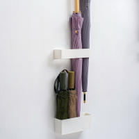 Soporte de Paraguas Ajustable Montado en la Pared Sin Perforación, Altura Ajustable, Duradero para Entrada de Casa - details 5