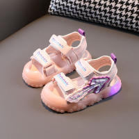 Zapatos de playa anti-retroceso tipo baotou para niños y niñas, zapatos para niños pequeños con suela blanda intermitente para niños - details 18
