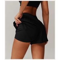 Pantalones cortos de yoga de secado rápido, pantalones cortos de entrenamiento para correr con levantamiento de cadera y cintura alta de doble capa - details 7