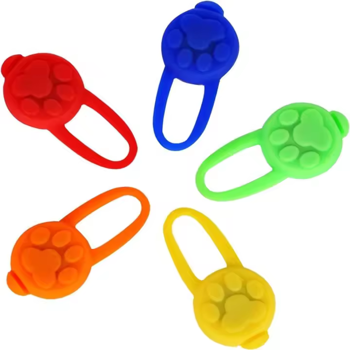 Collar de Luz LED para Perros, 5 Piezas, con Clip, 3 Modos de Luz impermeables - 1