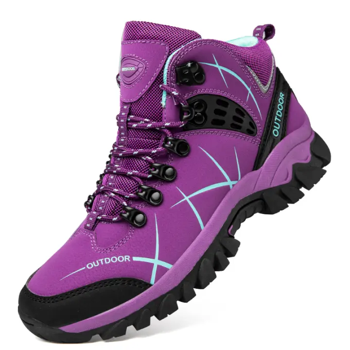 Zapatos de senderismo para mujer al aire libre, botas de Trekking antideslizantes para mujer, zapatillas de senderismo para escalada de montaña, calzado para acampar y escalar - 1