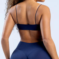 Nuevo sujetador de tiras de tacto suave sin costuras de LICRA para mujer, ropa interior deportiva transpirable elástica para Fitness, ropa interior deportiva de ocio - details 10