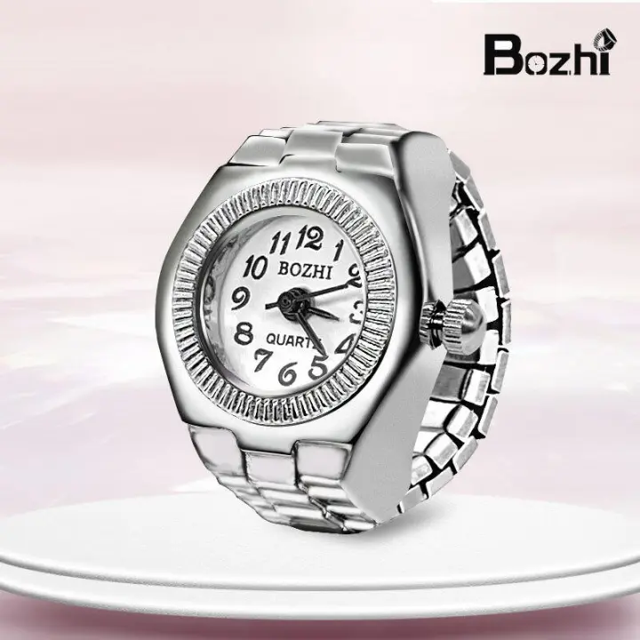 【Reloj de anillo】 Nuevo reloj de dedo con caja de aleación creativa Pareja Nuevos hombres y mujeres - 1