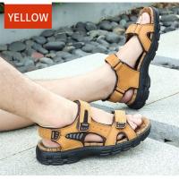 Sandalias cómodas de verano para hombre, zapatos suaves para playa y exterior, transpirables, informales de cuero - details 18