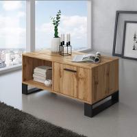 Mesa de Centro con Puertas de Roble Rústico Estilo Único para Tu Hogar Medidas 92cm x 50cm x 45cm - details 1