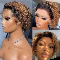 Pelucas cortas de corte Pixie para mujer, peluca de cabello humano de estilo africano para fotografía, uso en escenario - details 1