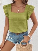 Top de Manga sin Volantes para Mujer Moderno 2024 Blusa de Estilo Simple y Chic para Altas - details 22