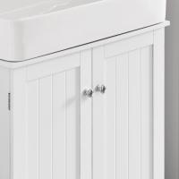 Mueble de Baño Auxiliar Armario con Puertas y Balda Ajustable Mueble de Baño de MDF Blanco - details 34