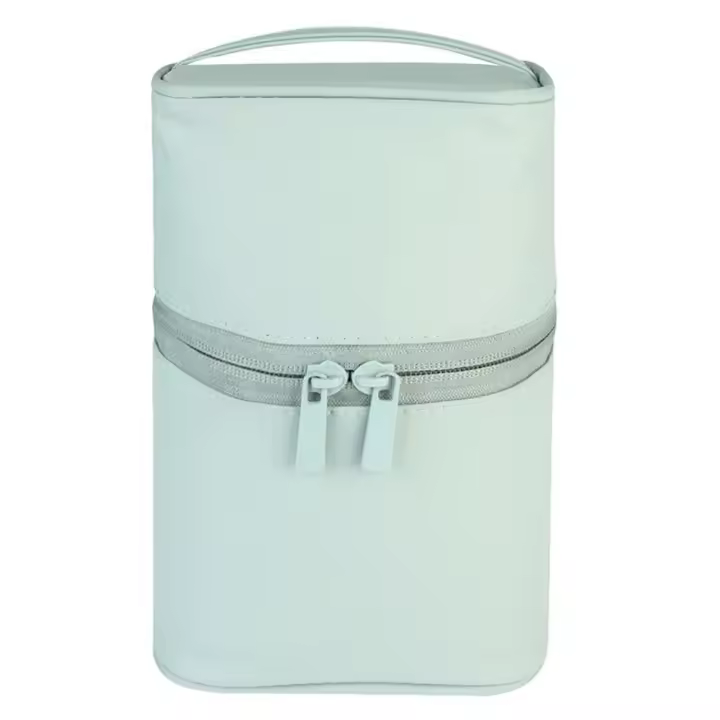 Bolsa de Lavado de Gran Capacidad Bolsa Cilíndrica para Cosméticos con Diseño de Crema - 1
