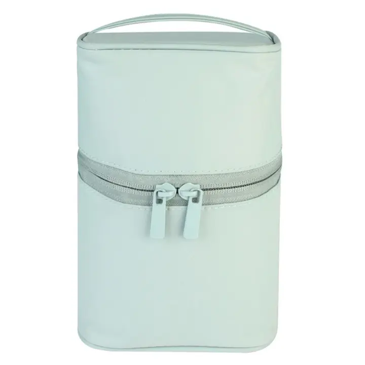 Bolsa de Lavado de Gran Capacidad Bolsa Cilíndrica para Cosméticos con Diseño de Crema - 1
