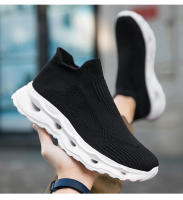 Zapatillas de moda para hombre Flyknit Mesh Stretchy Soft Sole Zapatos casuales al aire libre Zapatos para correr - details 22