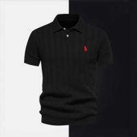 2025 primavera y verano nuevos hombres novato polo suéter de punto suéter de manga corta solapa de los hombres camiseta top - details 2
