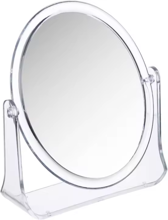 Espejo de maquillaje de doble cara, espejo de tocador cosmético, espejo circular de sobremesa con rotación de 360 ​​° para peinar el cabello - 1