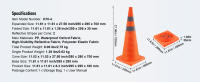 Conos de seguridad, paquete de 4 conos de tráfico plegables de 28 pulgadas, conos de construcción con collares reflectantes, base ancha y bolsa de almacenamiento - details 6