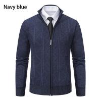 Chaqueta gruesa para hombre, cárdigan de punto con cuello levantado, cálido, para otoño e invierno - details 1