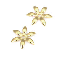 Tapas de cuentas de flores de latón de color no chapado, suministros de joyería Diy de alta calidad, collar, pendientes, accesorios para mujer - details 50