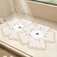 Alfombra de baño con forma de flor de PVC para el hogar, alfombra antideslizante de secado rápido, alfombra de baño hueca absorbente de agua para pasillo - details 2
