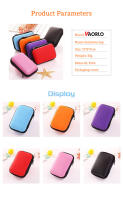 Bolsa de almacenamiento de varios colores, Mini estuche rígido de Material EVA, estuche portátil con cremallera de alta calidad, accesorios, caja de transporte de viaje - details 12