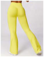 Campana de yoga para mujer - Pantalones deportivos transpirables para correr en gimnasio ajustados con cintura alta y salto de cadera - details 12