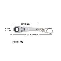 Llave de trinquete de apariencia compacta, diseño plegable, llave de trinquete de Material metálico, 4 colores disponibles, giratoria de 180 grados - details 0