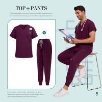 Trajes quirúrgicos de enfermera Unisex para hombre y mujer, uniforme médico de Hospital, pantalones para correr, uniformes veterinarios de enfermería - details 15