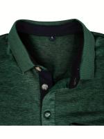 Camisa de manga corta para hombre, camisa de solapa con botones, bolsillo en el pecho, color sólido, a la moda - details 8