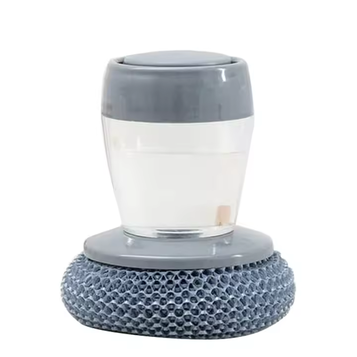 Cepillo de limpieza de presión multifuncional, tanque de almacenamiento de líquidos incorporado, cepillo de olla para lavar platos de cocina - 1