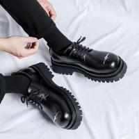 Nuevos zapatos formales informales de negocios de cuero PU con punta de acero con cordones, cómodos y a la moda - details 2