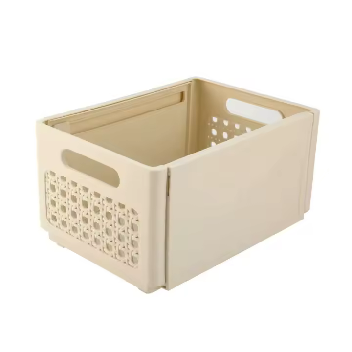 Cesta de ropa plegable de plástico popular con función de caja de almacenamiento apilable - 1