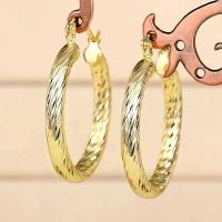 Patrón de tallado giratorio dorado para mujer serie Huitan-2025, pendientes redondos de moda, joyería de Metal multifuncional - details 1