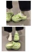 Sandalias nuevas DIY 2024, zuecos de dibujos animados, mules para mujer, plataforma de 7 cm, pantuflas de playa, con agujeros, zapatos de jardín para estudiantes y niñas - details 4