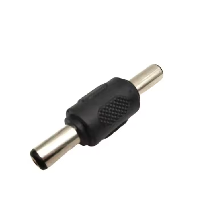 Conector negro hembra a hembra macho a macho, conector de enchufe CC, adaptador de corriente CC, conector de alimentación CC, cabezal de conversión CC - 1