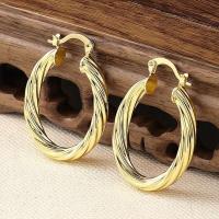 Patrón de tallado giratorio dorado para mujer serie Huitan-2025, pendientes redondos de moda, joyería de Metal multifuncional - details 15
