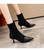 Nuevas botas delgadas versátiles, botines cortos de mujer, botines de tacón bajo de lana, comodidad para mujeres. - details 9