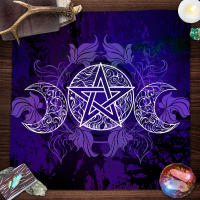 Tapete púrpura Triple Luna mantel diseño de diosa bruja altar adivinación Tarot tarjeta mantel decoración del hogar - details 2