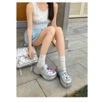 Zapatillas de plataforma con agujeros para mujer, a la moda, con suela de EVA suave, estilo bolsa de plata, zapatillas geniales. - details 20
