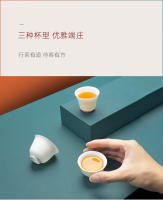 Yangzhi-Juego de cerámica de Jade Kung Fu para beber té, taza de feria de degustación de un solo olor, cuenco con cubierta de porcelana blanca - details 1