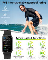 Reloj inteligente B7 para hombre y mujer, pulsera con Bluetooth, llamadas, control del ritmo cardíaco, deportes, pantalla táctil completa, para teléfono ios y Android, 2024 - details 17