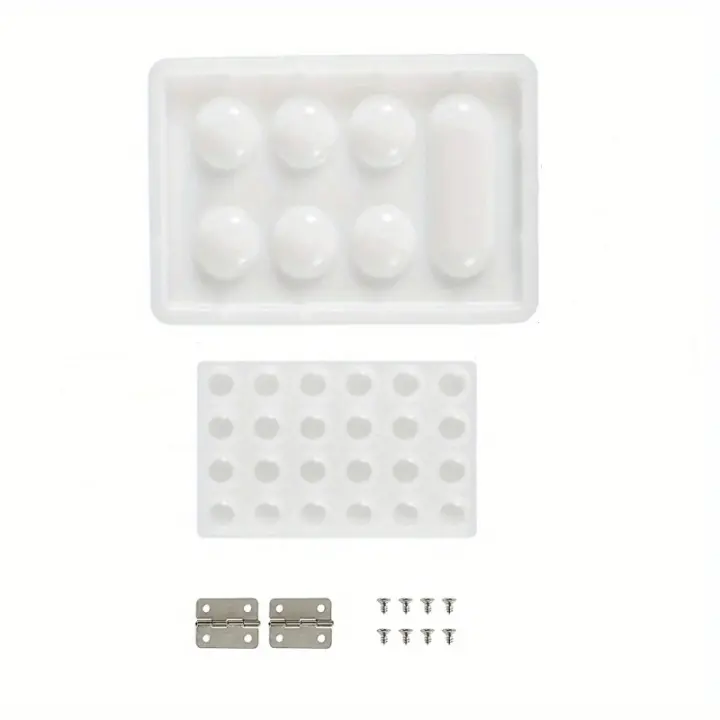 Juego de Mancala de Resina Kit de Moldeas de Silicona Epicona con 2Pcs Piedras de Mancala - 1