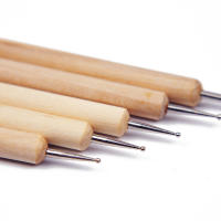 Juego de Herramientas de punteado de madera de doble punta, 5 piezas, Kit de pintura de manicura, diseño de uñas - details 1