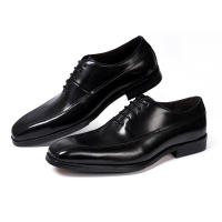 Zapatos Oxford de negocios casuales de alta gama para hombre, de cuero vacuno de primera capa. - details 5