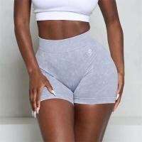 Pantalón corto deportivo sin costuras con cuello V-BO para mujer, malla elástica en forma de V, gimnasio y bicicleta - details 2