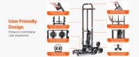 SucceBuy Carrito de Escalera Plegable de Alta Resistencia Capacidad de 460 lbs Manija Doble - details 2