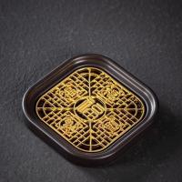 Posavasos de té de Kung Fu antiescaldado duradero, soporte de té elegante de estilo chino, bandeja ligera de plástico de estilo chino para ceremonia del té - details 6