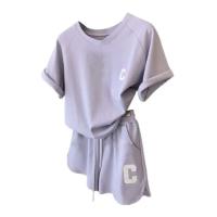 Conjunto Deportivo Casual para Mujer Camiseta Corta, Top, Pantalones de Pierna Ancha - details 5