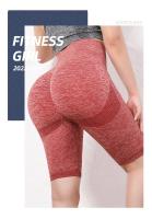 Pantalones cortos deportivos de Yoga para mujer, pantalones deportivos sin costuras de secado rápido, ropa deportiva de cintura alta, pantalones cortos elásticos transpirables para entrenamiento y correr - details 0
